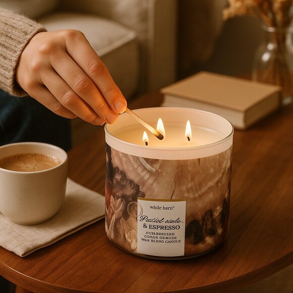 Bath & body work Pink Lavender & Espresso Large 3-Wick Candle New - Picture 3 of 4